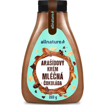 Allnature Arašídový krém s mléčnou čokoládou 260 g