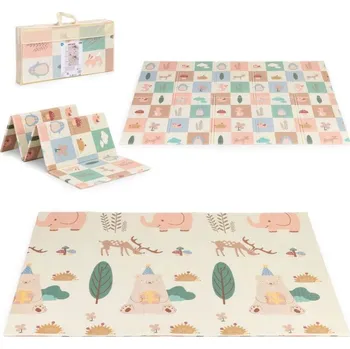 Hrací deka Oboustranná pěnová hrací podložka pro děti 150 x 200 cm - zvířátka