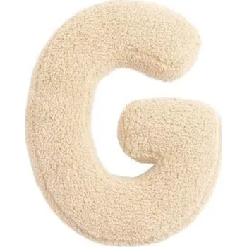 Dekorace do dětského pokoje MEALINI Plyšové písmeno Krémové G