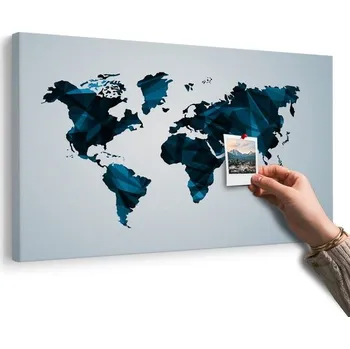 Obraz Dovido Obraz na korku mapa světa v designu vektorové grafiky