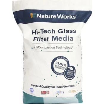 Bazénová filtrace Filtrační sklo Nature Works Hi-Tech 0,6 - 1,2 mm, 20 kg