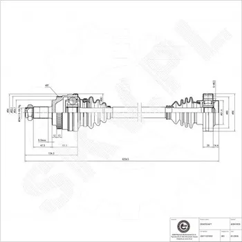 Poloosa kola Poloosa pohonu BMW 3 Z4, zadní levá 33211227032 ESEN SKV