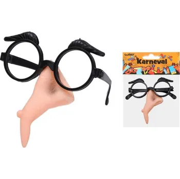 Karnevalový doplněk Sada čarodějnice plast nos + brýle v sáčku karneval