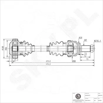 Poloosa kola Poloosa pohonu BMW 5 zadní levá/pravá 33201229141 ESEN SKV