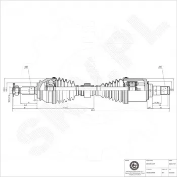 Poloosa kola Přední levá hnací hřídel Dodge Caliber Jeep Compass Patriot 05085224AB ESEN SKV