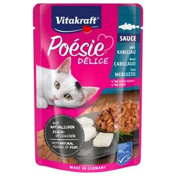 Krmivo pro kočku Vitakraft Cat Poésie Délice Sauce kapsa treska 85g