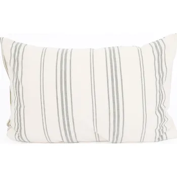 Povlak na dekorativní polštářek Bavlněný povlak na polštář Natural 40 × 60 cm - Proužky zelené