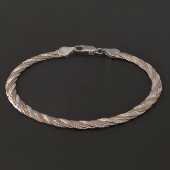 Náramek Goldpoint Stříbrný náramek plochý pletený Váha: 4.80 g, Délka: 18 cm