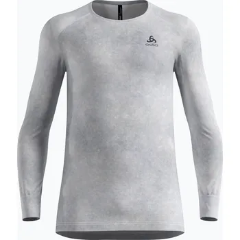 Pánské termoprádlo Pánské termo triko s dlouhým rukávem ODLO Active Warm X Pow Bl Top Crew Neck odlo silver grey