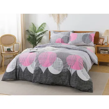 Povlečení XPOSE® Francouzské bavlněné Renforcé povlečení JADORE - růžové 200x220 cm, 70x90 cm, Bavlna RENFORCÉ + Prodloužená možnost vrácení zboží do 50 dnů