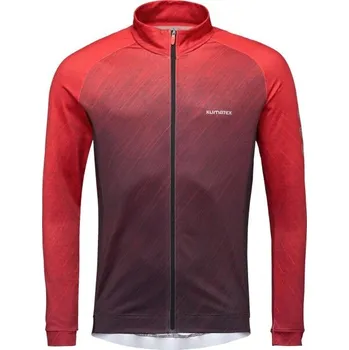 cyklistický dres Klimatex HINAU Pánský hřejivý cyklodres, červená, L