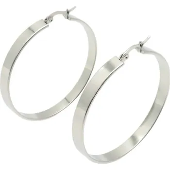 Náušnice Náušnice v elegantním designu, průměr 50 mm, šířka 5.6 mm, pár.