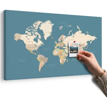 Obraz Dovido Obraz na korku mapa s vintage prvky