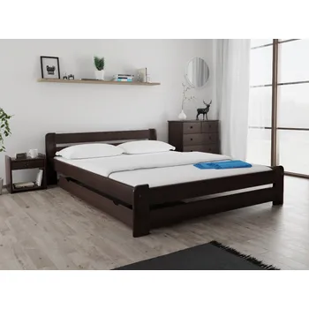 Postel AKCE Postel Laura 160 x 200 cm, ořech II.jakost Rošt: Bez roštu, Matrace: Bez matrace