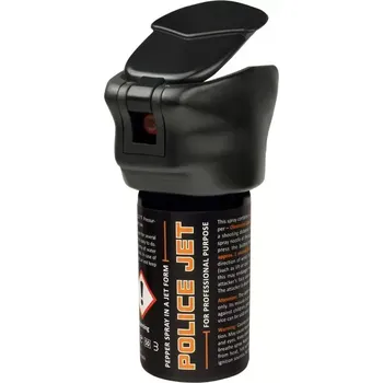 Obranný sprej Pepřák POLICE JET 40ml (Pepřový sprej k profesionálnímu použití - proud (stream, jet), pro SECURITY k ochraně objektů a majetku, dostřik až 4 metry, objem 40 ml)