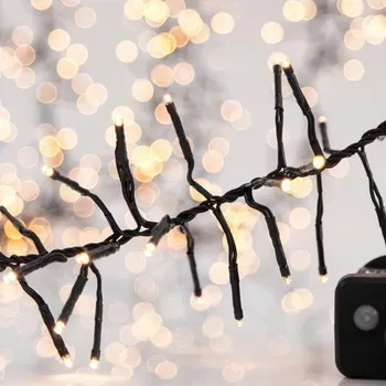 Venkovní osvětlení LED Venkovní vánoční řetěz CLUSTER 768xLED/8 funkcí 9 m IP44 teplá bílá