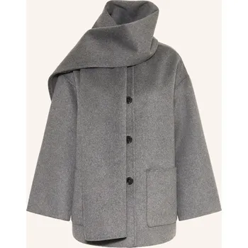 Dámský kabát Marc O'polo Dámská Bunda S Odnímatelným Límcem, šedá, 46