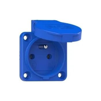 Elektrická zásuvka Zásuvka vestavná 3-pólová, 16A IP54, modrá, bezšroubová