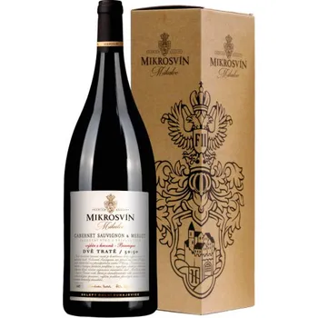 Víno Mikrosvín Mikulov Cabernet Sauvignon/Merlot červené víno výběr z hroznů 12% 1,5l