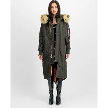 Dámský kabát Bunda Long Fishtail Wmn black olive L