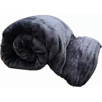 deka BLACK FRIDAY 2025 ! MIKROPLYŠOVÁ DEKA 200x230 cm – TMAVĚ ŠEDÁ