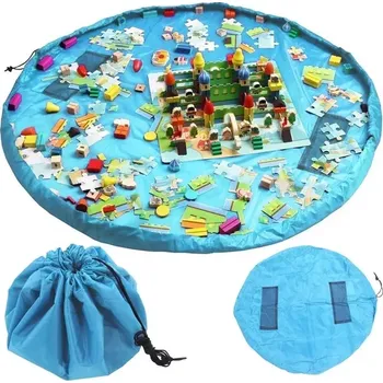 Hrací deka Zaparkorun Hrací podložka a vak na hračky - modrá