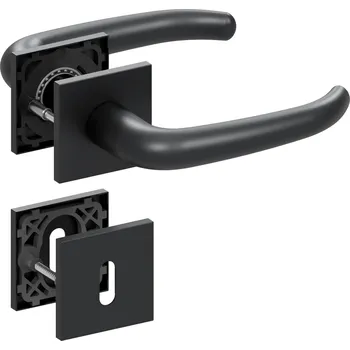 Dveřní kování Qolibri dveřní kování SU 1103 RHR na tenké rozetě (černý satén) Provedení: Klika / klika bez rozet