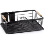 KELA Odkapávač na nádobí Rica kovový černý 42,0x31,5x15,0cm KL-11714