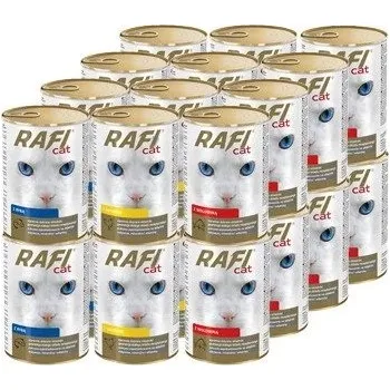Krmivo pro kočku RAFI Cat Kousky v omáčce mix chutí 24x415g