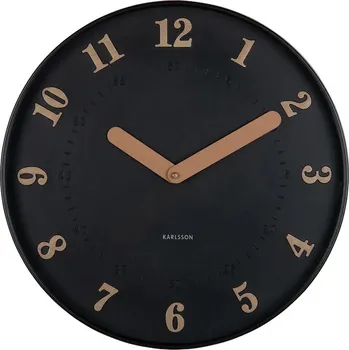 Hodiny Nástěnné hodiny Karlsson Amena 40 cm černá barva KA6083BK 99X