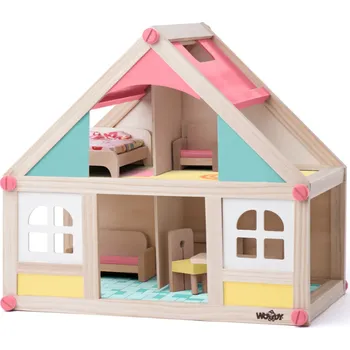 Domeček pro panenku Woody Domeček malý s příslušenstvím Barva: Červená