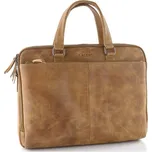 Luxusní kožená business taška camel LG-5007 | P700258