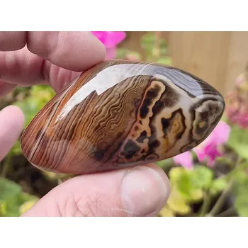 Přírodní kámen Achát sardonyx tromlovaný 59g