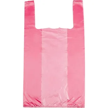 Sáček na potraviny Taška mikrotenová 30x37 cm - červená světlá