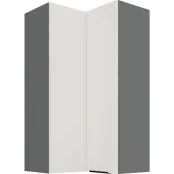 Kuchyňská skříňka 60 x 60 GN-108 2F (90°), Horní rohová kuchyňská skříňka Aria bílá/antracit