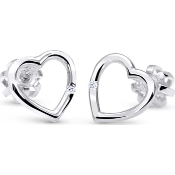 Náušnice ŠPERKY-NM, Dámské náušnice bílé zlato šroubek 2899