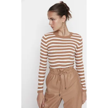 Dámský svetr Dámský svetr Trendyol Striped Trendyol hnědá 1651901
