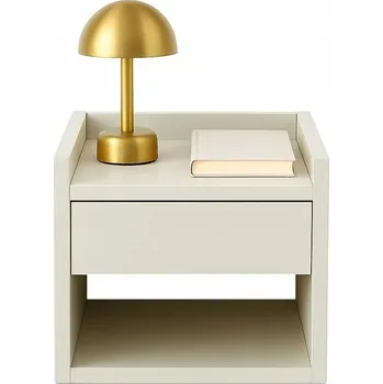 Noční stolek Závěsný noční stolek NUVIA DUO 35 kašmír - nástěnná skříňka do ložnice