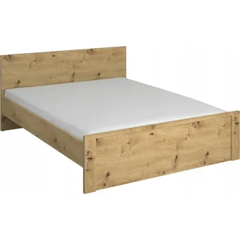 Postel Dvoulůžková postel imitace dřeva Kondela 160x200 cm dub craft