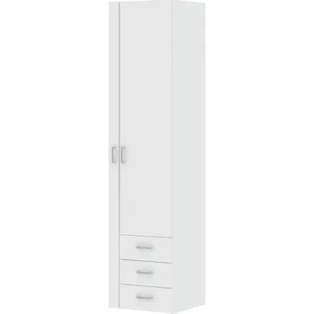 Šatní skříň Skříň Kondela Gwen 2D 77,6 x 200,4 x 49,5 cm bílá