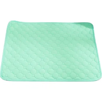 Pelíšek pro psa Opakovaně použitelná psí inkontinenční podložka 50 x 35 cm Prodyšná savá voděodolná protiskluzová čtyřvrstvá podložka pro psy zelená