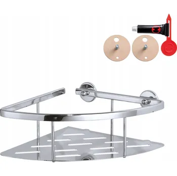 Drátěná police Rohová polička do sprchy bez vrtání Tesa