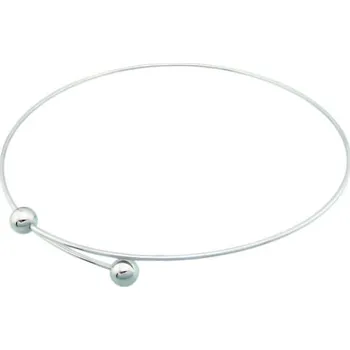 Řetízek Ocelový náhrdelník s kulatými perlami, průměr 8 mm, délka 160 mm, šířka 2 mm, váha 16 g.