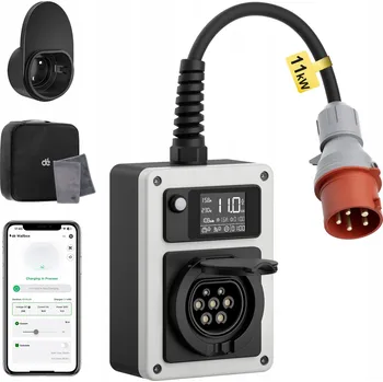 Nabíjecí stanice pro elektromobil Dé Přenosná nabíjecí stanice 11 kW 16 A EV