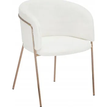 Jídelní židle Jídelní křeslo Adimar - bílá / zlatorůžová