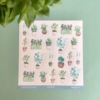 samolepka Be Nice Samolepky - Sukulenty