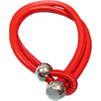 Náramek Náramek z červené kůže se stříbrnými detaily, elegantní a moderní design, kód produktu 7NB11763.