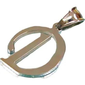 Přívěsek Přívěsek ve tvaru stylizovaného písmene D se stříbrnou barvou, elegantní design pro každodenní nošení.