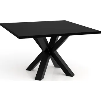 Konferenční stolek Elegantní konferenční stolek Noe 60x60 cm černý mat s nohami v industriálním stylu