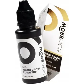 Barva na řasy a obočí BARVA NA OBARVENÍ OBOČÍ A ŘAS HYBRIDNÍ NOWBROW LASH ČERNÁ VEGANSKÁ 15ML